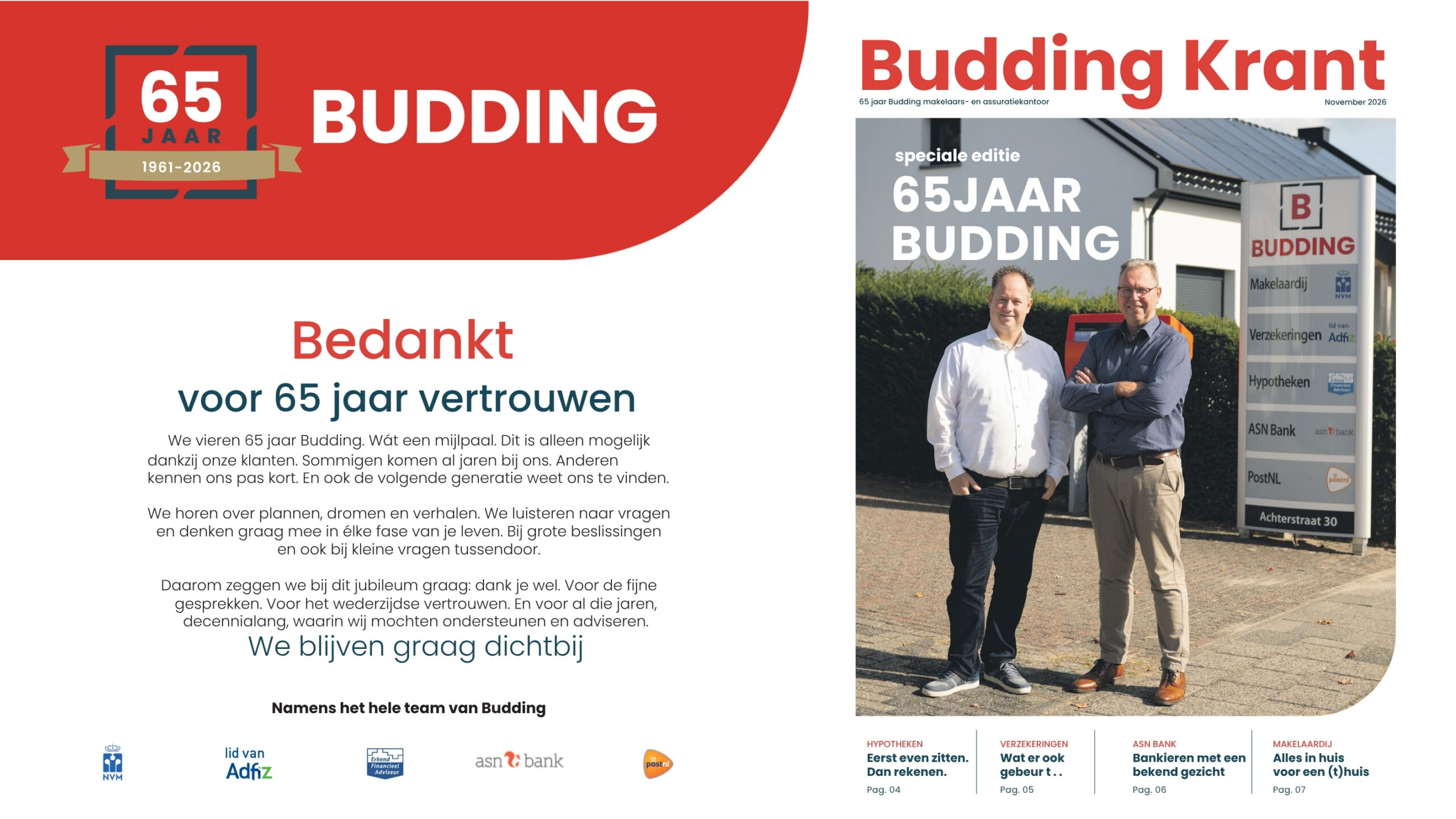 Budding 65 jaar